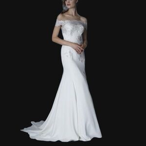 Lela Rose The Orchard in soft white